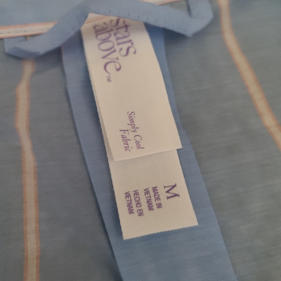 Women's Striped Simply Cool Short Sleeve Button-up Shirt - Stars Above - Picture 4 of 5